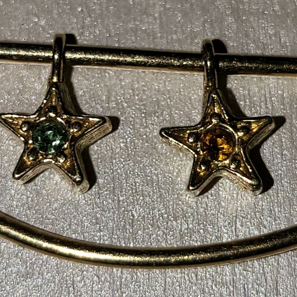 VINTAGE GOLD TONE MOTHER AND GRANDMOTHER STAR BIRTHSTONE BROOCH/PIN ☆☆3for$30☆☆ - Picture 6 of 9